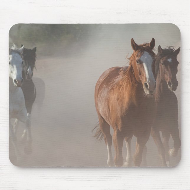 0800-Wild Mustangs Running Mouse Pad (Front)