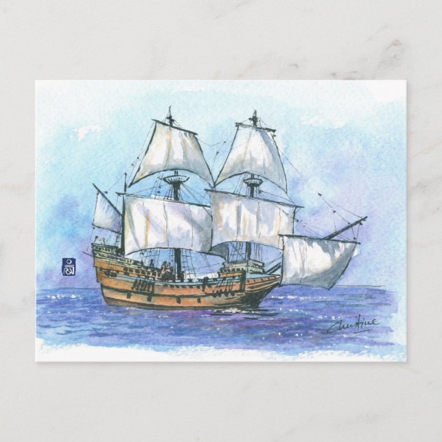 (087) Mayflower II Postcard (Front)
