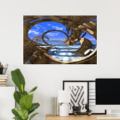 #08-02 Neolothic Caribbean: Surreal Fractal Cave Poster (Home Office)