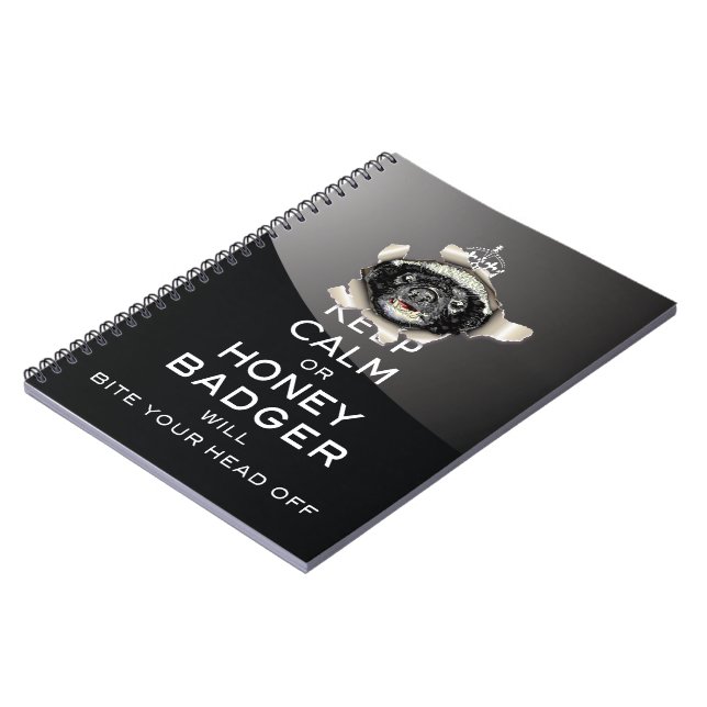 [08] Keep Calm or Honey Badger… Notebook (Left Side)