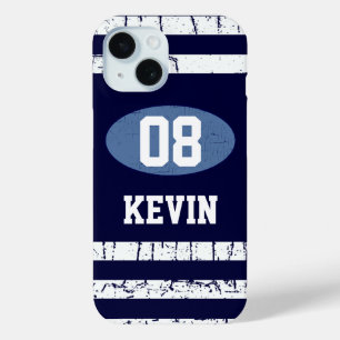 08 number blue sport theme iPhone 15 case
