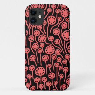 090512 Tropical Pink on Black iPhone 11 Case