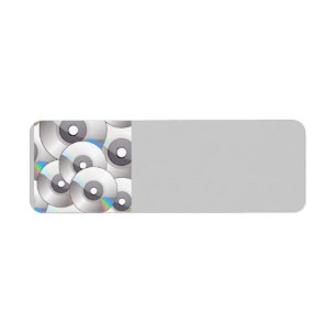 092106 cdrom CD music light greys white blue Return Address Label