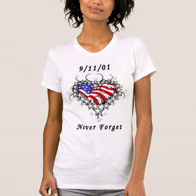 09/11/01 Never Forget Patriotic T-Shirt (Front)