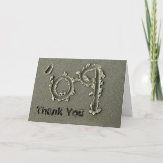 '09 thank you note card