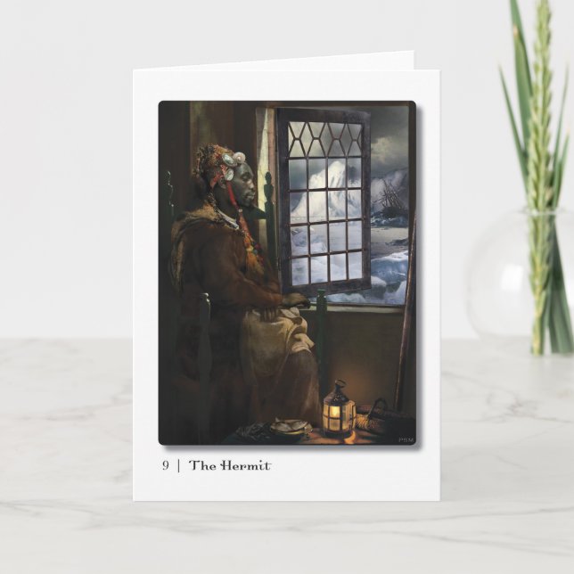 09 The Hermit Tarot Greeting Card (Front)