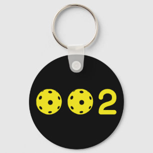 0 0 2 Funny Pickleball score Key Ring