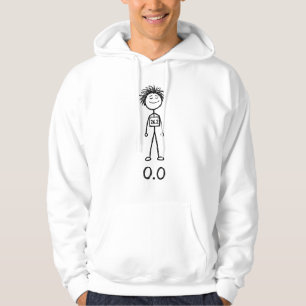 0.0 Funny Stick Figure Guy Runner Marathon Joke Hoodie