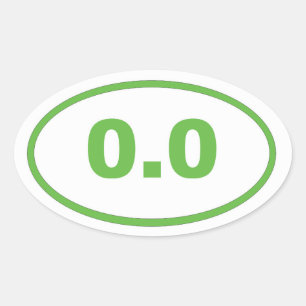 0.0 Light Green Oval Sticker