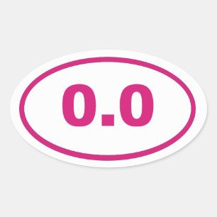 0.0 Magenta Pink Oval Sticker
