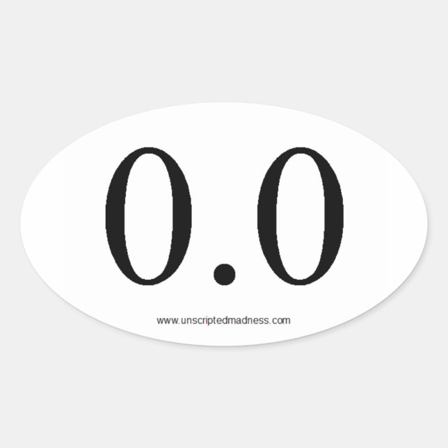 0.0 Miles Oval Sticker (Front)