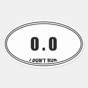 0.0 Non Runner Oval Stickers