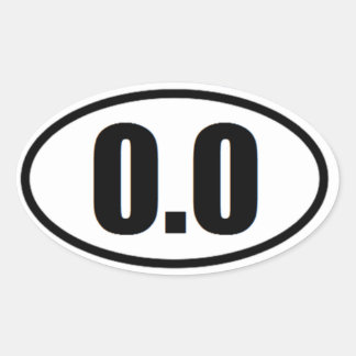 0.0 oval stickers