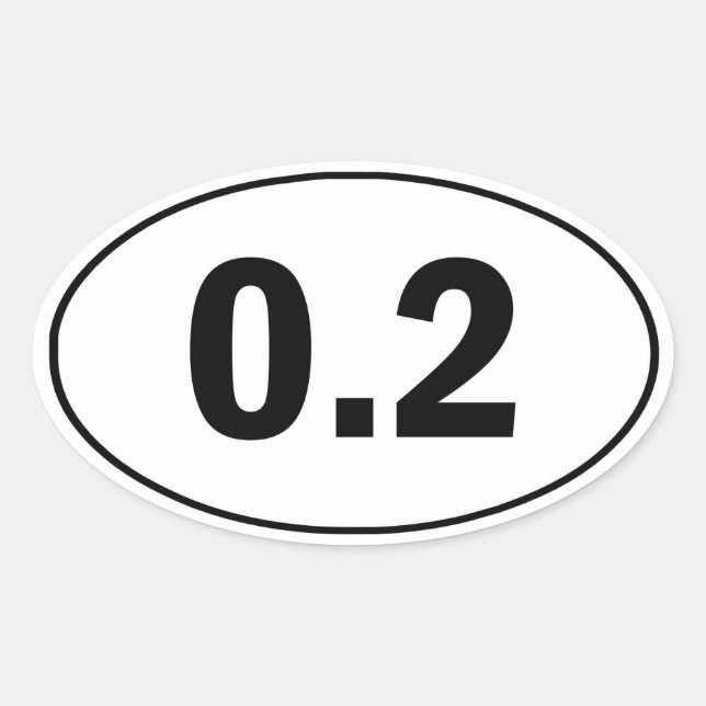 0.2 Mile Funny Running Sticker (Front)