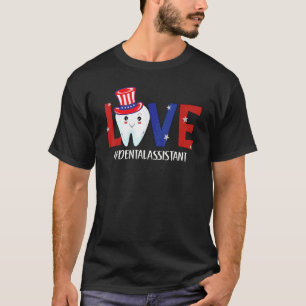 0 4th Of July Tooth Dental Assistant Paediatrics D T-Shirt