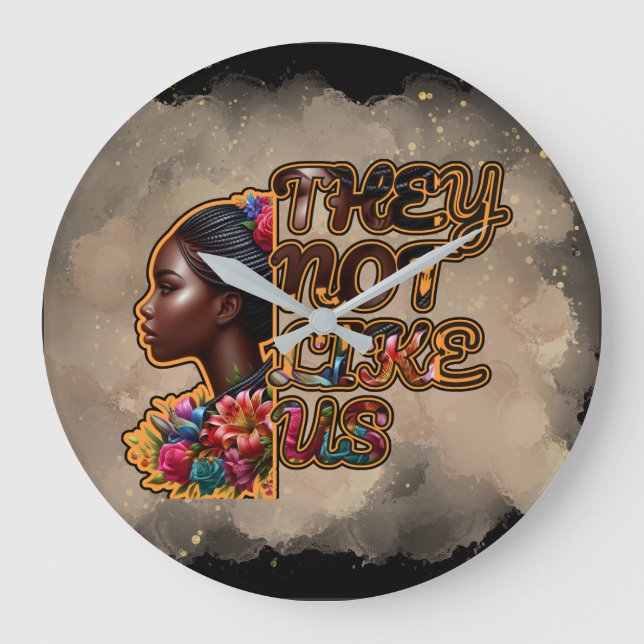 0.75" Round Acrylic Wall Clock – They Not Like Us (Front)