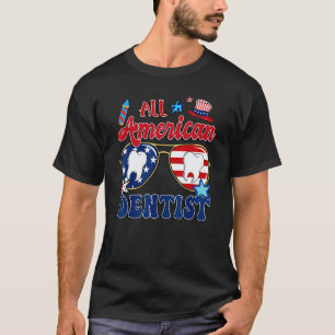 0 All American Dentist Sunglasses American Flag 4t T-Shirt