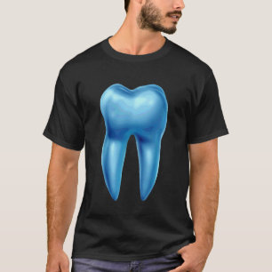 0 Blue Molar Tooth Dentist Dental Design T-Shirt