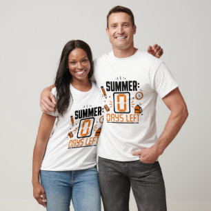 0 Days Left School Countdown Design T-Shirt
