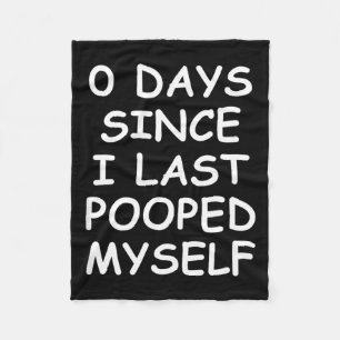 0 Days Since I Last Oped Myself, Funny, Jokes, Sar Fleece Blanket
