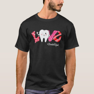 0 Dental Squad Tooth Love Leopard Dentist Assistan T-Shirt
