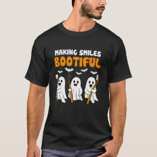 0 Dentist Smiles Bootiful Ghost Halloween Costume  T-Shirt