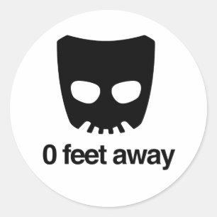 0 FEET AWAY CLASSIC ROUND STICKER
