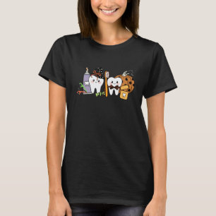 0 Funny Cute Halloween Pumpkin Autumn Dentist Dent T-Shirt