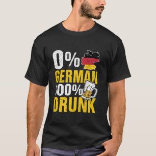 0 German 100 Drunk Funny Oktoberfest Costume Beer T-Shirt