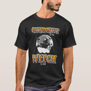 0 Halloween Orthodontist Witch Funny Cute Dentist T-Shirt