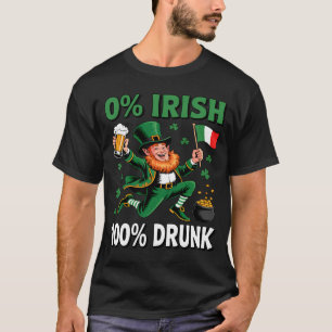 0% irish 100% father funny st patricks day drinkin T-Shirt