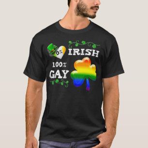 0 Irish 100 Gay Funny St Saint Patricks Day  1  T-Shirt
