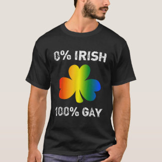 0 Irish 100 Gay Funny St Saint Patricks Day  T-Shirt
