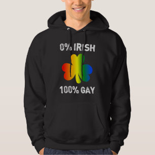 0 Irish 100 Gay  St Saint Patrick's Day Hoodie