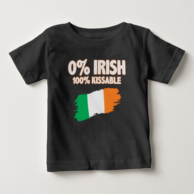 0% Irish 100% Kissable Baby T-Shirt (Front)