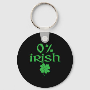 0% Irish Patrick's Day Shamrock Clover Family Grou Key Ring