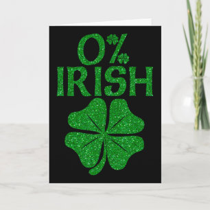 0% Irish Shamrock Happy Go Lucky Charm St Patricks Card