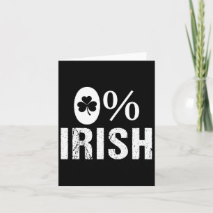 0% Irish St Patricks Day Shamrock Clover Family Gr Card