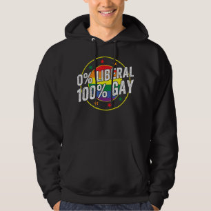 0 Liberal 100  Gay LGBT Design for Conservatives  Hoodie