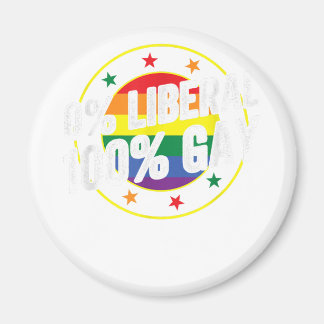 0 Liberal 100  Gay LGBT Design for Conservatives  Magnet