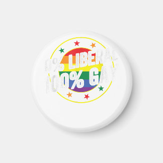 0 Liberal 100  Gay LGBT Design for Conservatives  Magnet