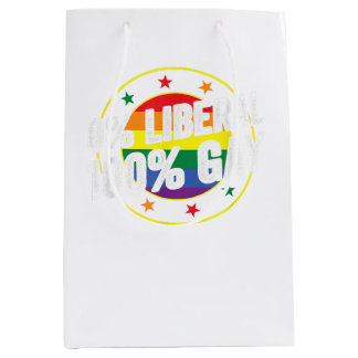 0 Liberal 100  Gay LGBT Design for Conservatives  Medium Gift Bag
