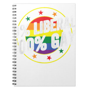 0 Liberal 100 Gay LGBT Design for Conservatives Notebook