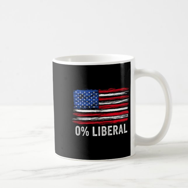 0% Liberal Zero Percent Anti Liberal Republican Ta Coffee Mug (Right)