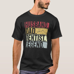 0 Mens Retro Husband Dad Dentist Legend   For Fath T-Shirt