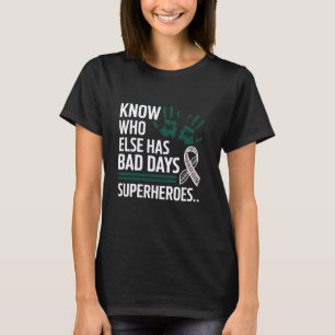 0 Mental Health Awareness Superheroes Green Ribbon T-Shirt
