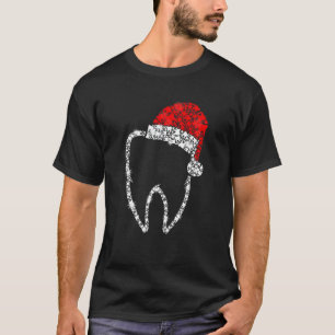0 Merry Christmas Dentist Dental Tooth Teeth Santa T-Shirt