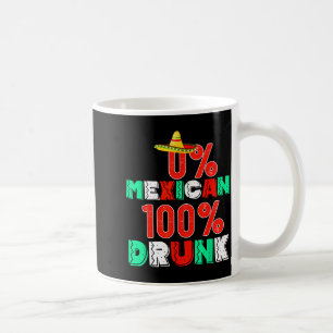 0% mexican 100% funny cinco de mayo 2025  coffee mug