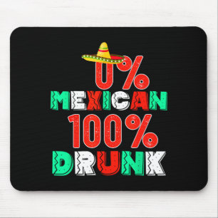 0% mexican 100% funny cinco de mayo 2025 mouse pad