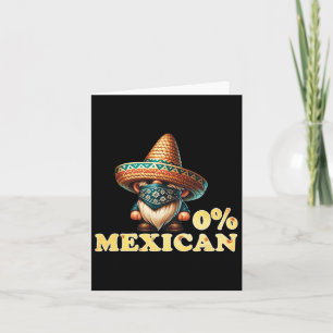0% Mexican Cinco De Mayo Fiesta Sombrero And Musta Card